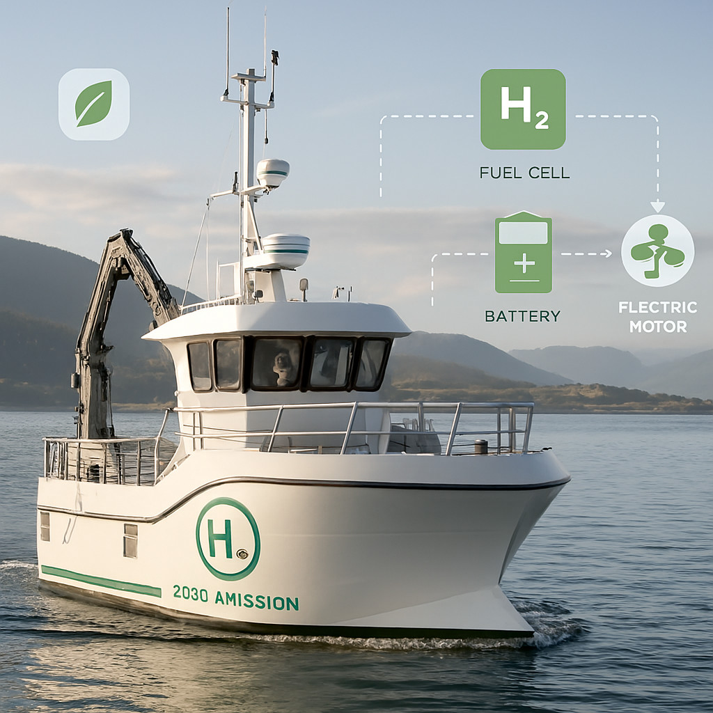 Use of hydrogen fuel cells in the operation of small-scale fishing vessels